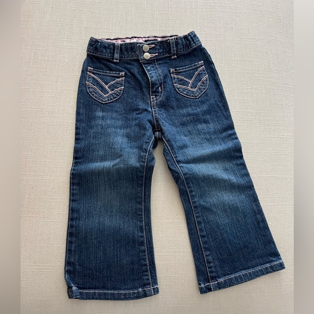 GAP Blue Bootcut Jeans with Decorative Stitching